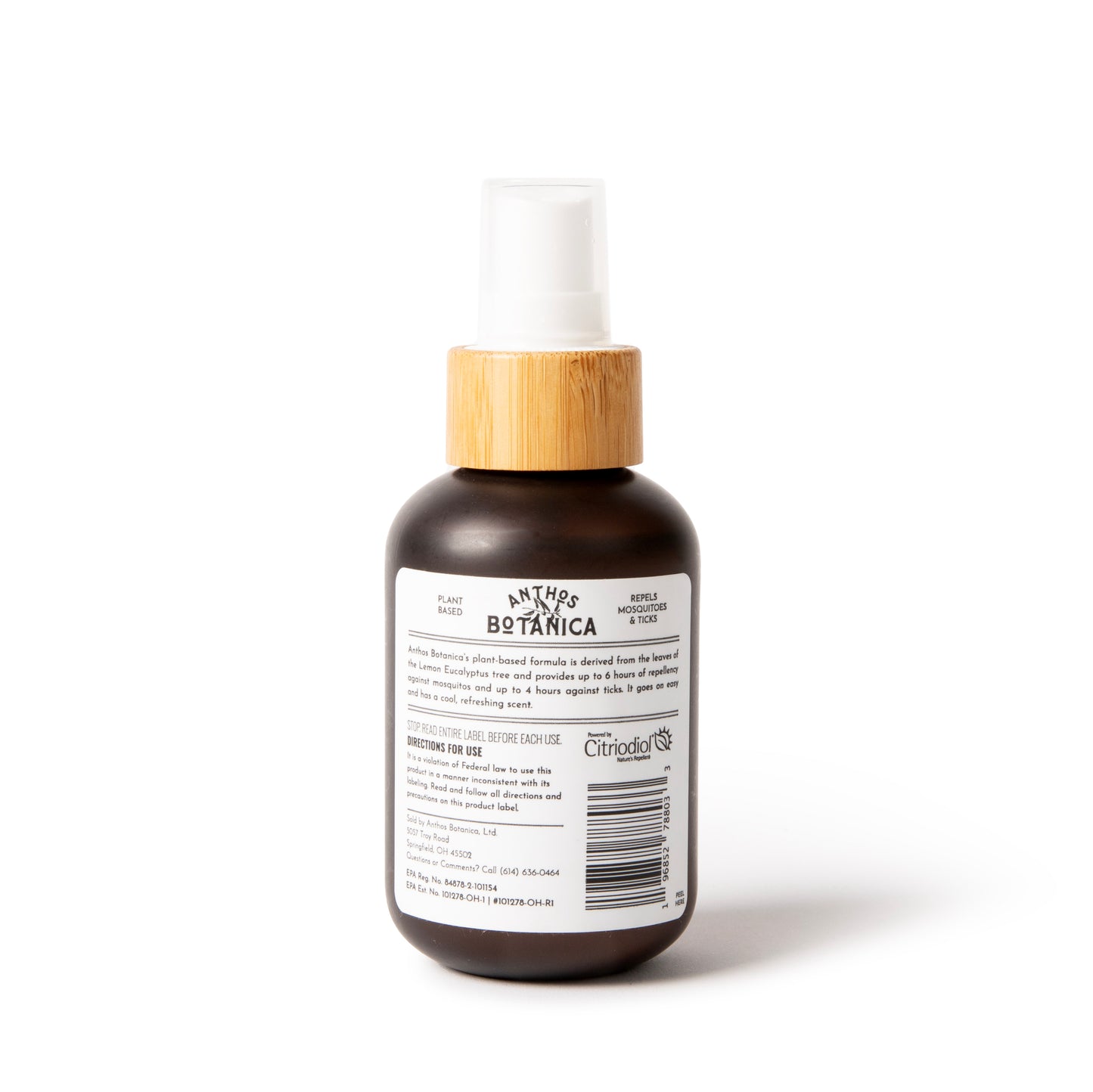 4oz mosquito and tick repellent - back label